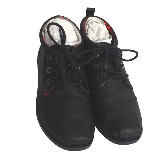 Bobs Skechers Black Chukka Ankle Boots Women Size 7 Memory Foam Textile 34487 - Picture 2 of 8